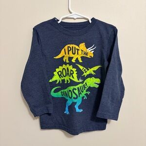 Garanimals Navy Dinosaur Roar Long Sleeve Tee